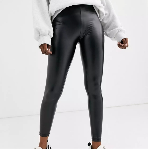Pullu0026Bear | Pants u0026 Jumpsuits | Pull Bear Leather Look Leggings | Poshmark